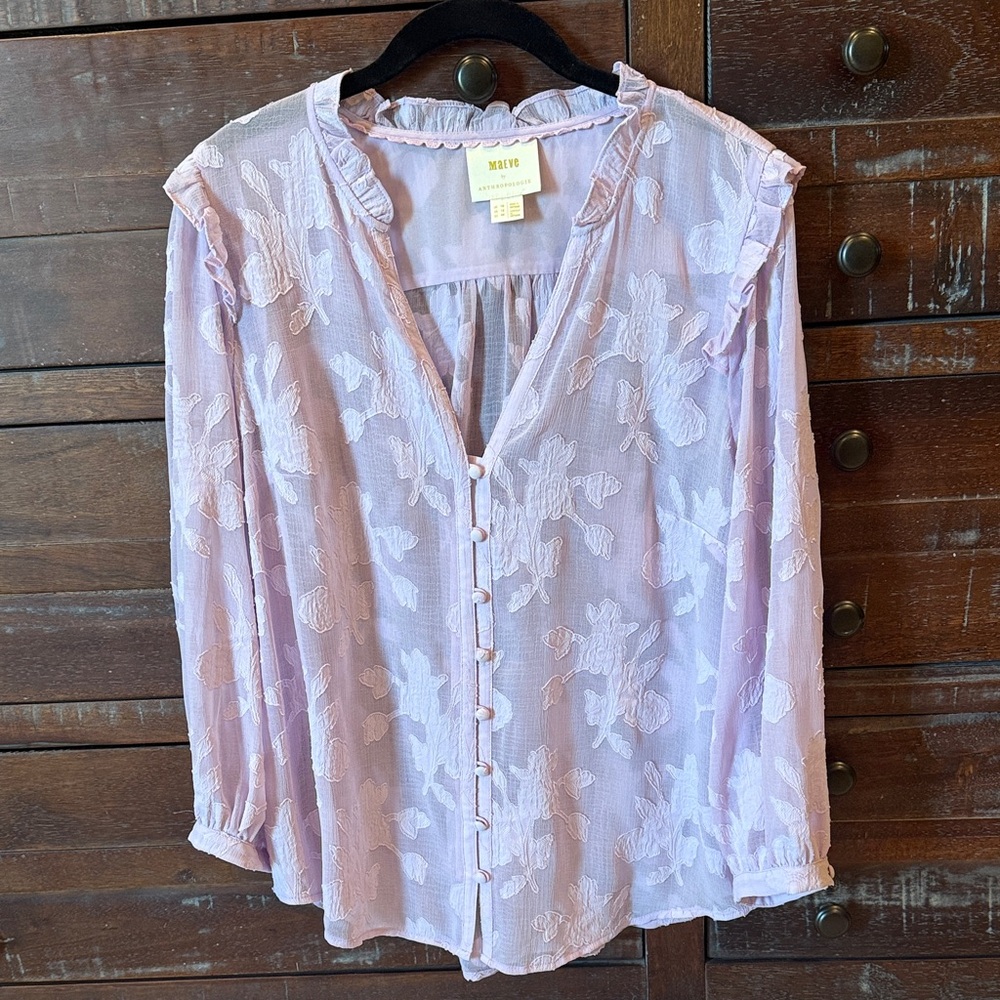 Maeve Lavender Floral Blouse